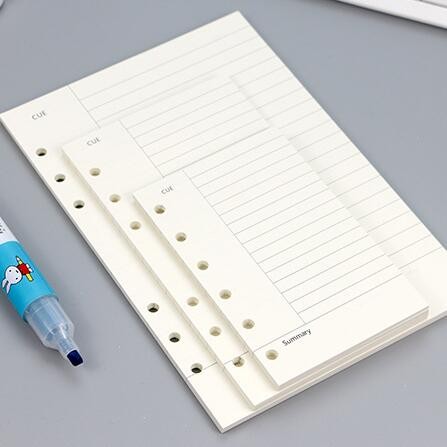 

45 Sheets Business A5 A6 Loose Leaf Notebook Refill Spiral Binder Index Inside Page Monthly Weekly To Do List Paper Stationery