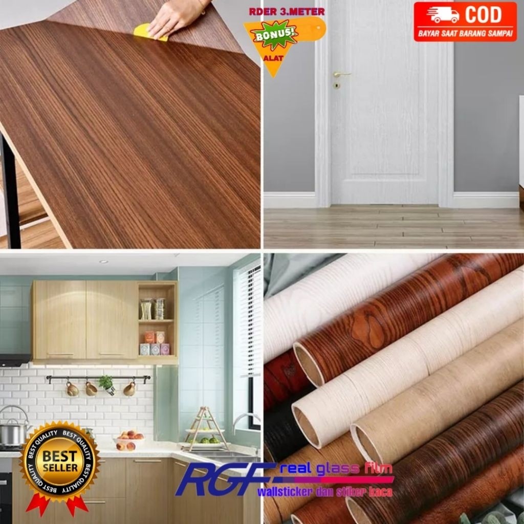 HPL STICKER / HPL MOTIF KAYU / PELAPIS KAYU TRIPLEK MEJA DINDING PINTU
