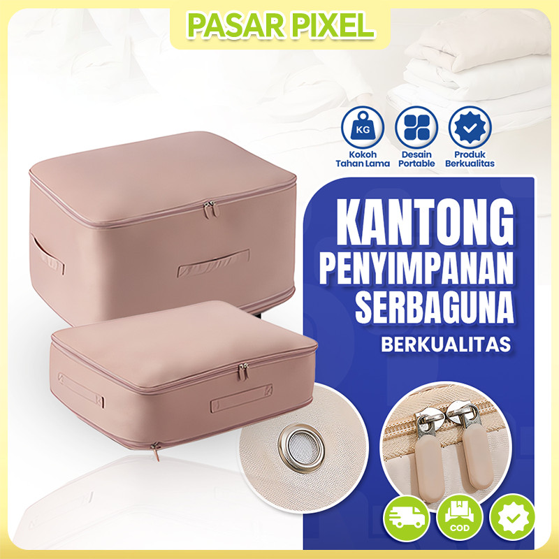 Tas kompresi jaket bulu angsa, tas penyimpanan kompresi selimut sutra rumah tangga, tas sortir pakai