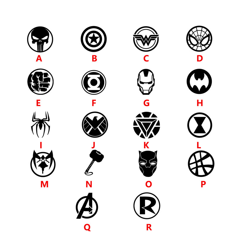 

Avengers Logos Vinyl Stickers Water Bottles Decals Super Heroes Symbols Decal Laptop Phone Car Motorcycle Helmet Art Decor