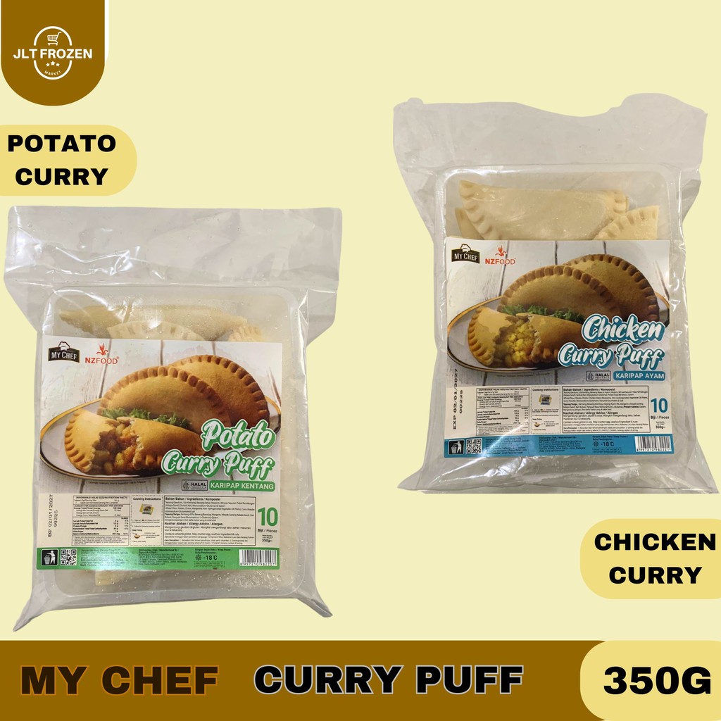 

My Chef Chicken Curry Puff 350g / My Chef Potato Curry Puff 350g / Pastel Frozen / Pastel Kari / kaipap kentang / NZFOOD