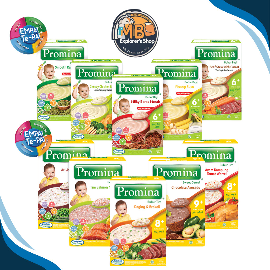 Promina Bubur Bayi Tim Sereal Bayi Sachet  Usia 6 8 9 Bulan Mpasi Makanan Bayi MB Explorer