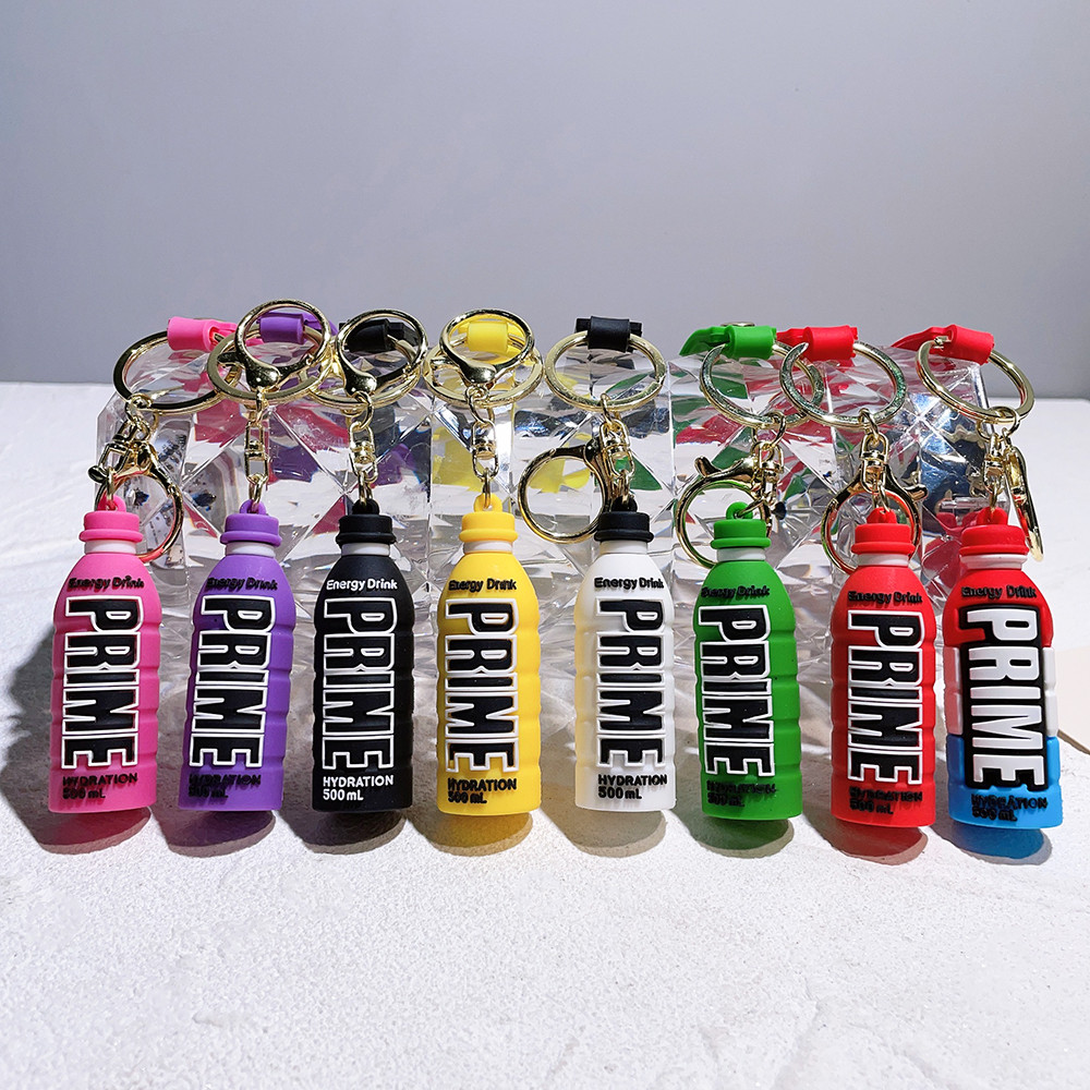 

Cute Prime Drink Keychain Fashion Bottle Key Chains for Car Key Bag Pendant Women Men Party Favors Keyring Gifts Wholesale