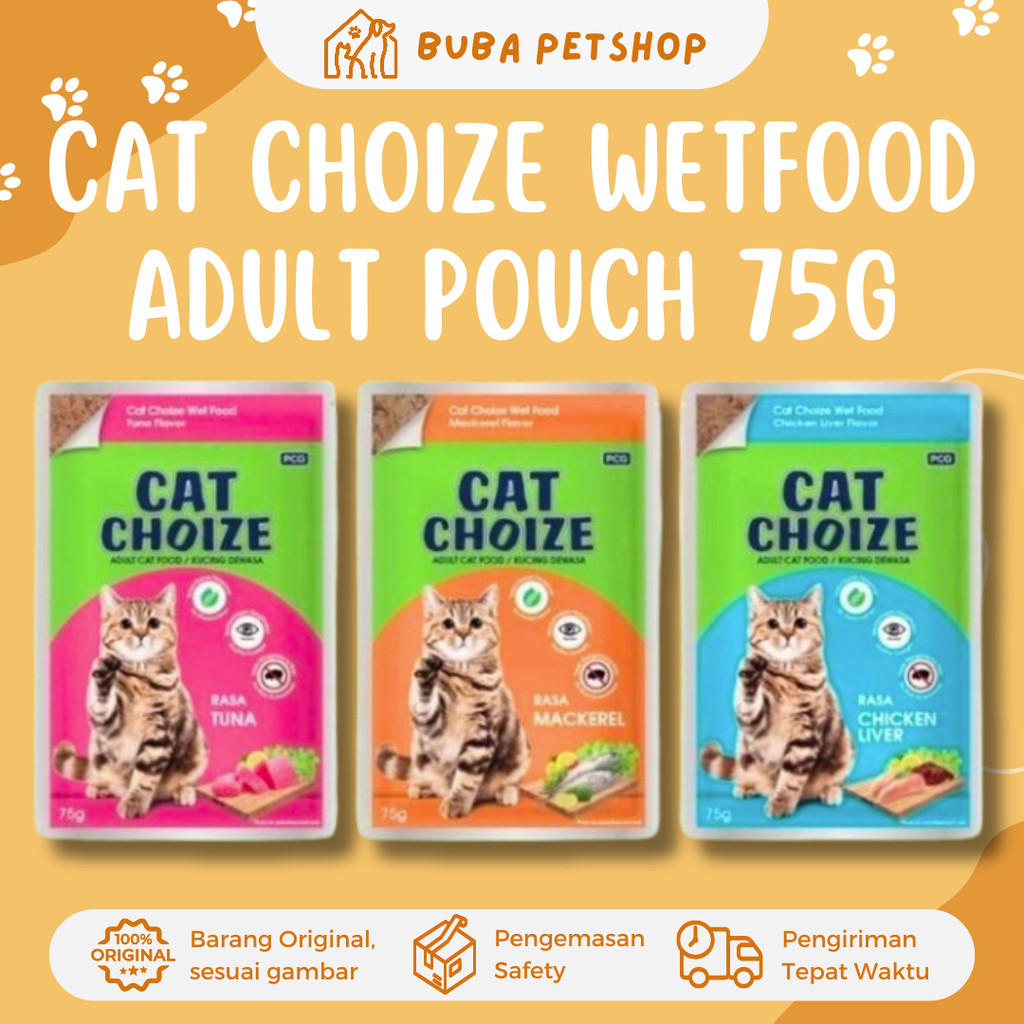 Cat Choize Wet Food Pouch 85 gr | Cat Choice Makanan Basah Kucing Dewasa Adult dan Anakan Kitten