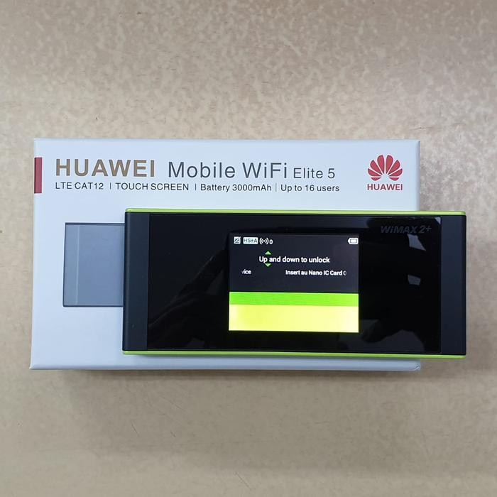 HUAWEI ELITE 5 MIFI MODEM 4G PORTAE MIFI TOUCHSCREEN BATERAI 3000MAh - Hitam