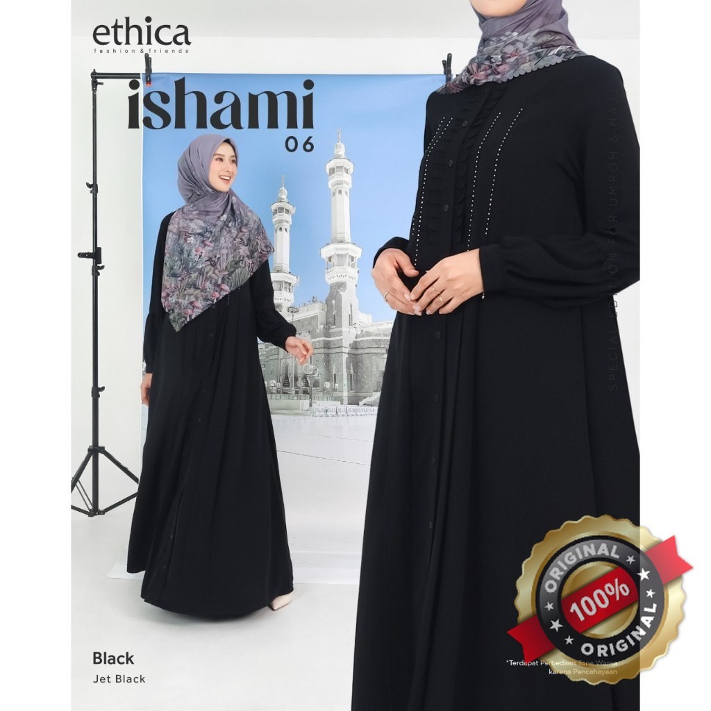 Ethica Gamis Hitam ethica Ishami 06 Dress Muslim