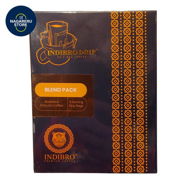 

Indibro drip bag coffee blend pack arabica and robusta coffee 5 x 12gr