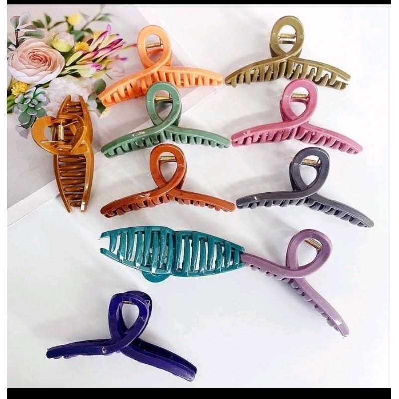 12 pcs jepit silang jepit rambut korea besar jepit korea grosir