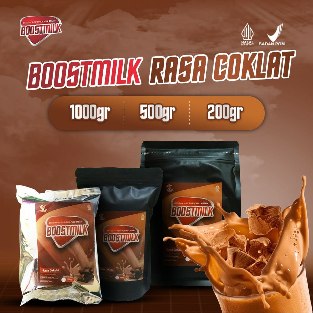 

Boostmilk Susu Penambah Berat Badan Anak dan Dewasa dengan Rasa Coklat