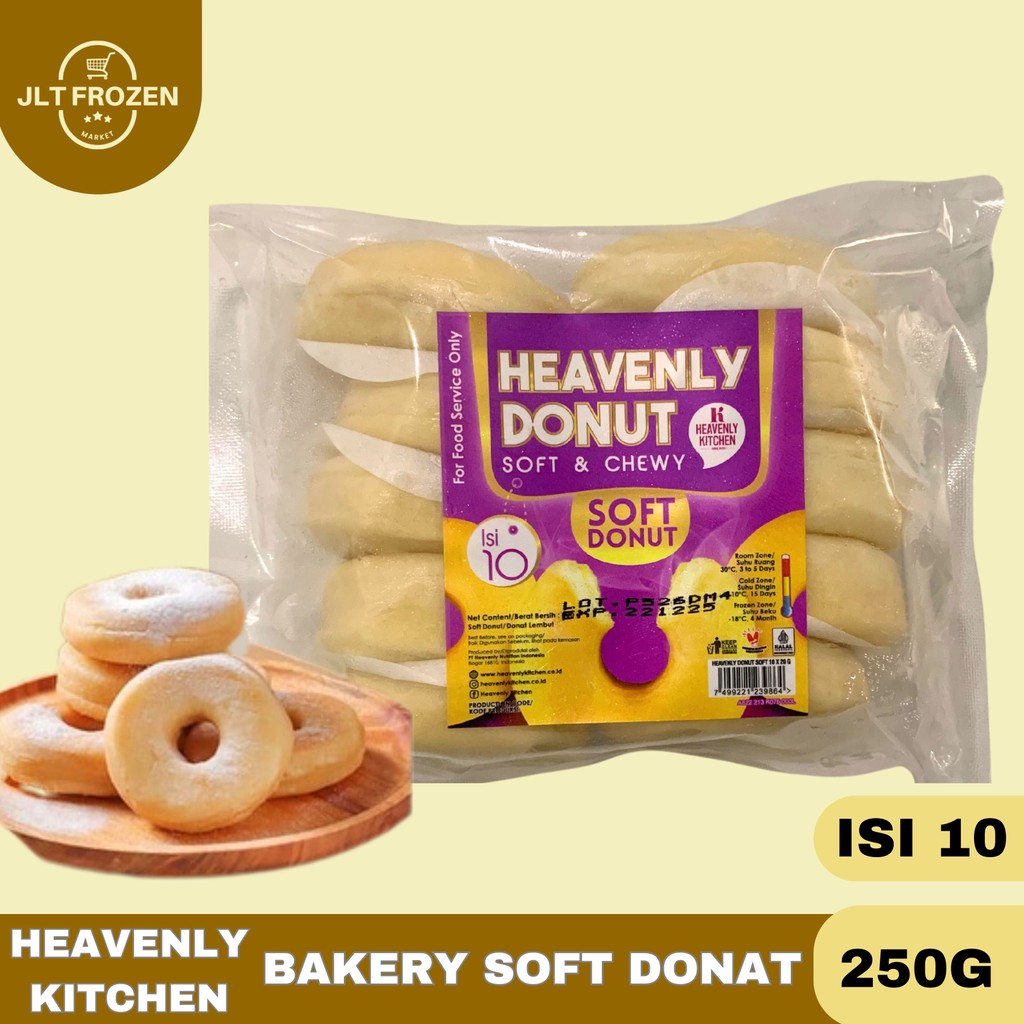 

Heavenly Kitchen Bakery Soft Donat 250g / Donat Isi 10 / Heavenly Donat Isi 10