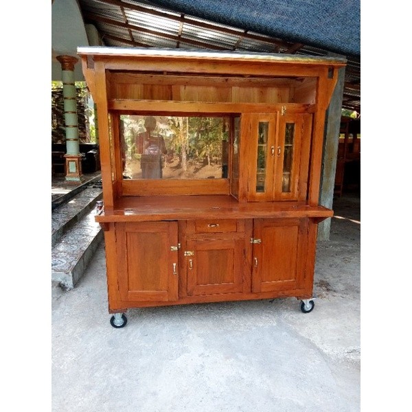 GEROBAK DAGANG FULL KACA