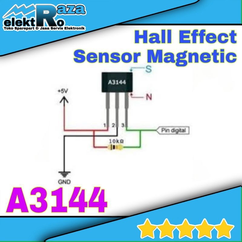 Transistor Hall Effect Sensor Magnetic A3144 3144