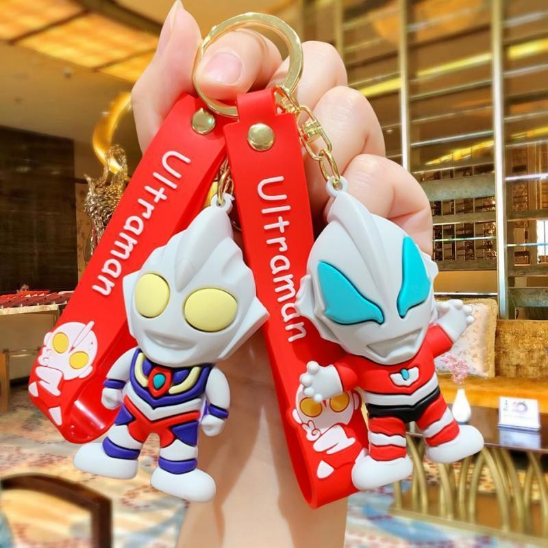 Gantungan Kunci Super Hero Ultraman Boneka Kartun Jepang Keychain Gantungan Tas Ransel Ultraman