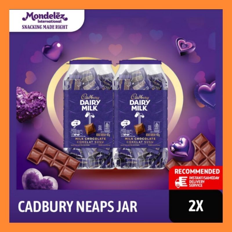 

[PAKET ISI 2] Cadbury Dairy Milk Toples (405gr X 2 Toples)
