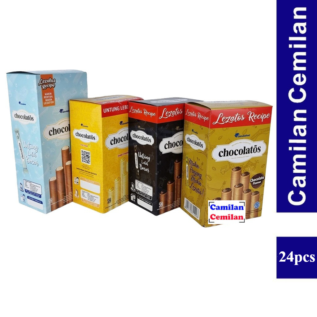

Chocolatos Wafer Roll Long Box isi 24 pcs x 16 gr