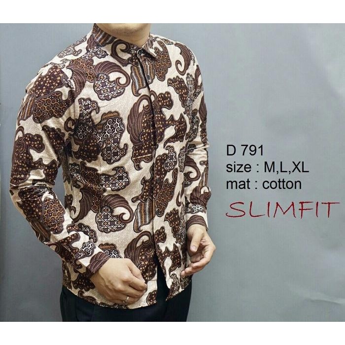 KEMEJA BATIK SLIM FIT/BATIK PRIA SLIM FIT/BAJU BATIK SLIM FIT D791