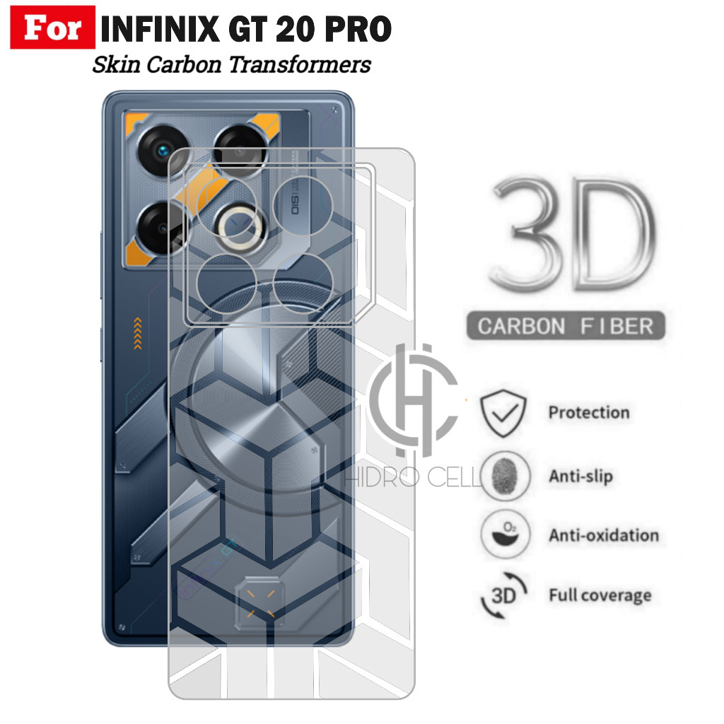 Skin Carbon Anti Jamur Infinix Gt 20 Pro Garskin Motif Transformers Pelindung Belakang