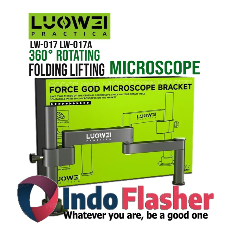 Luowei LW-017 LW-017A 360° Rotating Folding Lifting Microscope Stand Dudukan Microscope Stand Luowei