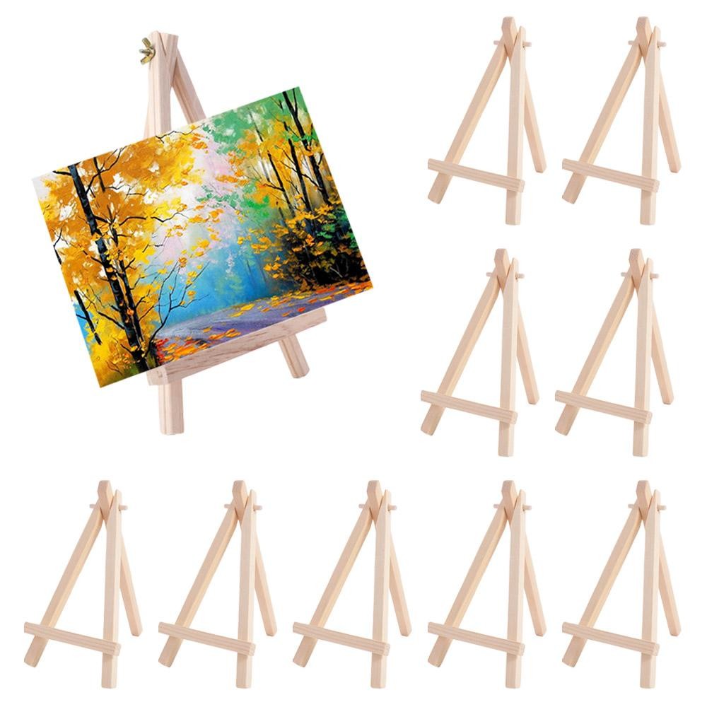 

Stand Painting & Sketch Wood Mini Easel Small Portable Triangle Display Stand Foldable Desk Stand Tripod Desk