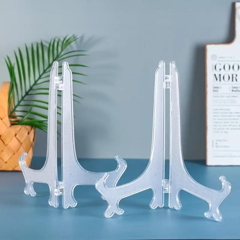 

3pcs/set, Clear Acrylic Easels Display Stands/Plate Stands for Display Photos Holder Picture Frames or Other Items At Weddings