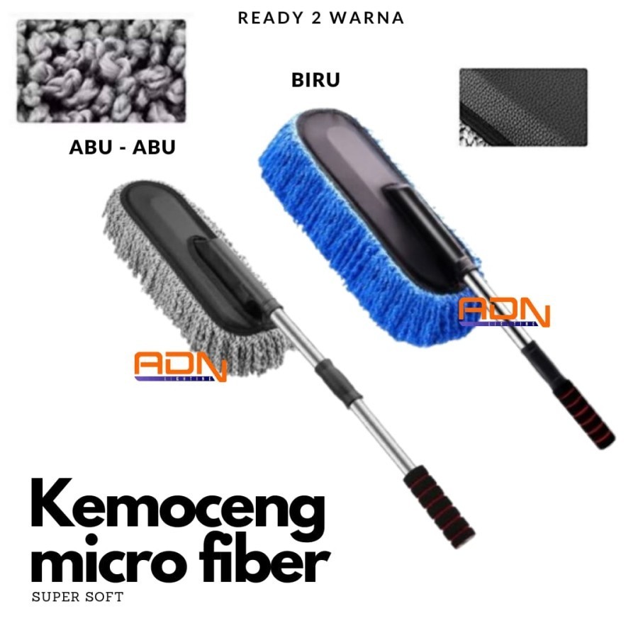 Kemoceng Cuci Mobil LAP CUCI MOBIL DEBU/KEMOCENG MICROFIBER bisa dipanjangkan Cendol Lebar  ADN