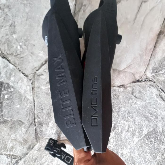 DMC ELITE SPEEDO FINS KAKI KATAK RENANG - Hitam, m 25cm