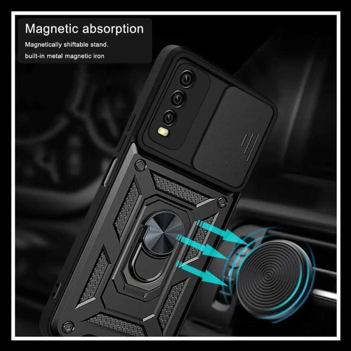 CASE VIVO Y12 / Y15 / Y17 / Y12i SLIDE IRING CASE ROTARY STANDING PHONE SLIM FIT CASE #PNEW