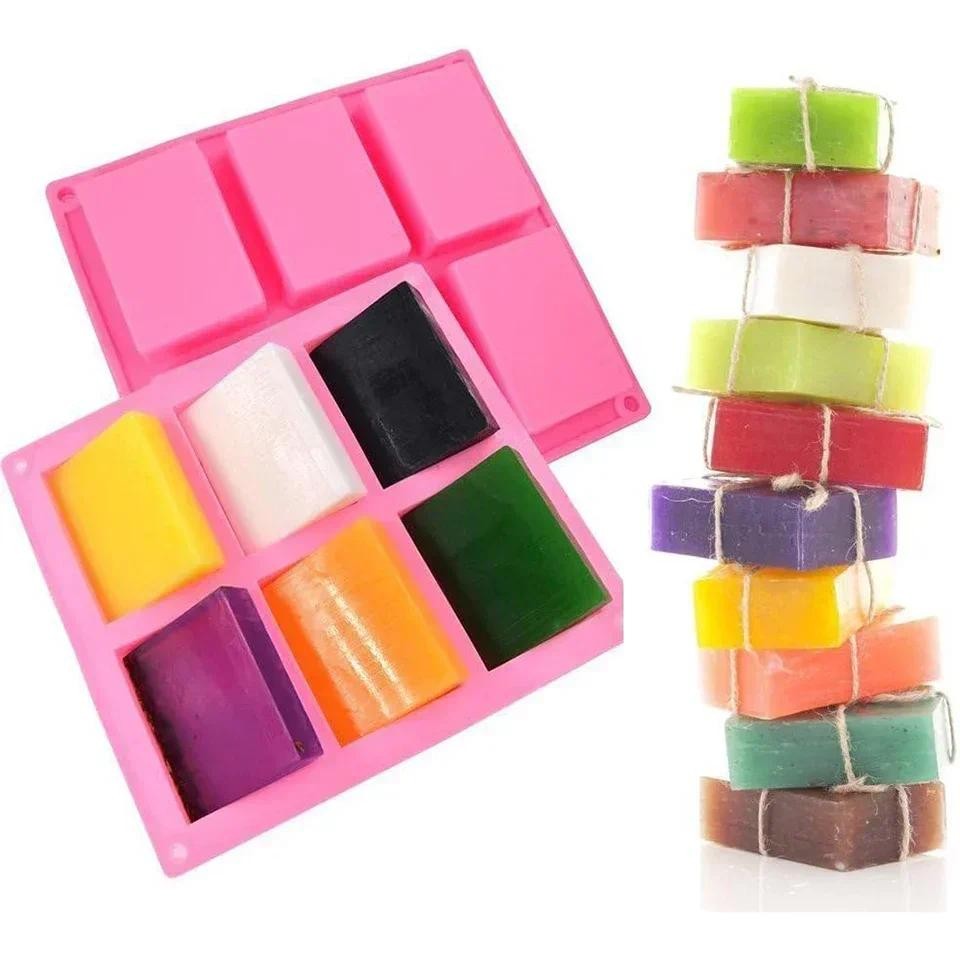 

Rectangle Silicone Soap Candle Mold Rectangular Reusable BPA-Free Food-Grade with Easy Release Design for DIY Wax Crafting Gift