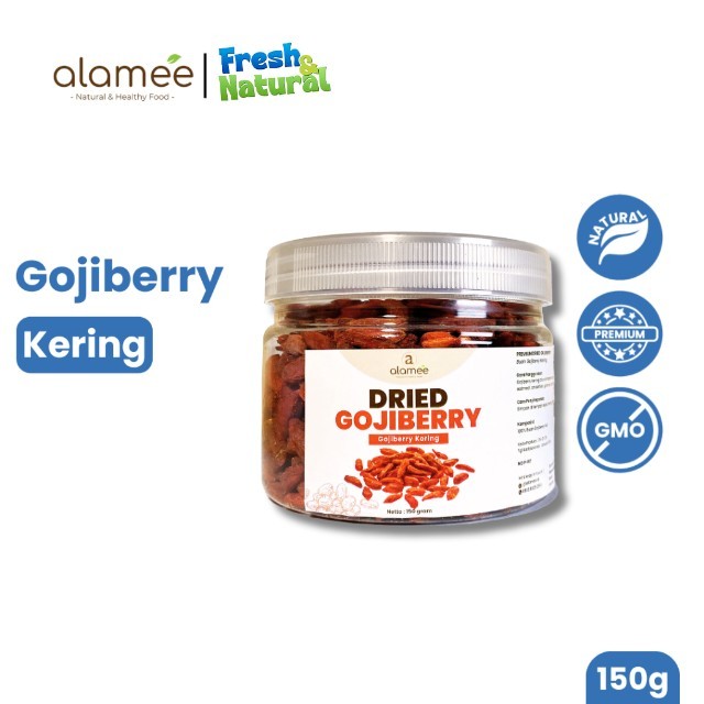 

ALAMEE Gojiberry Kering Cemilan Buah Sehat Rendah Kalori Dried Gojiberry Buah Kici Kering 150gr fresh and natural