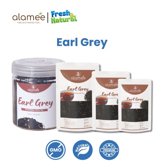 

ALAMEE Teh Bunga Earl Grey Black Tea Alami Organik Dried Leaf fresh and natural