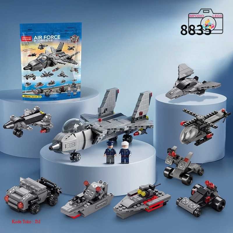 Mainan Pesawat Jet Tempur Lego 510 Blocks - 8835 | Mainan Anak Edukasi Kreatif [IMPODIO LEGO]