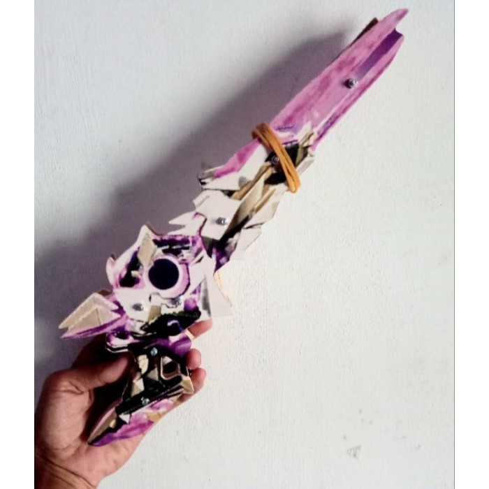 Mainan Anak Tembakan SG 2 Free Fire 4 Tembakan Karet Bahan kayu P 38 cm Co