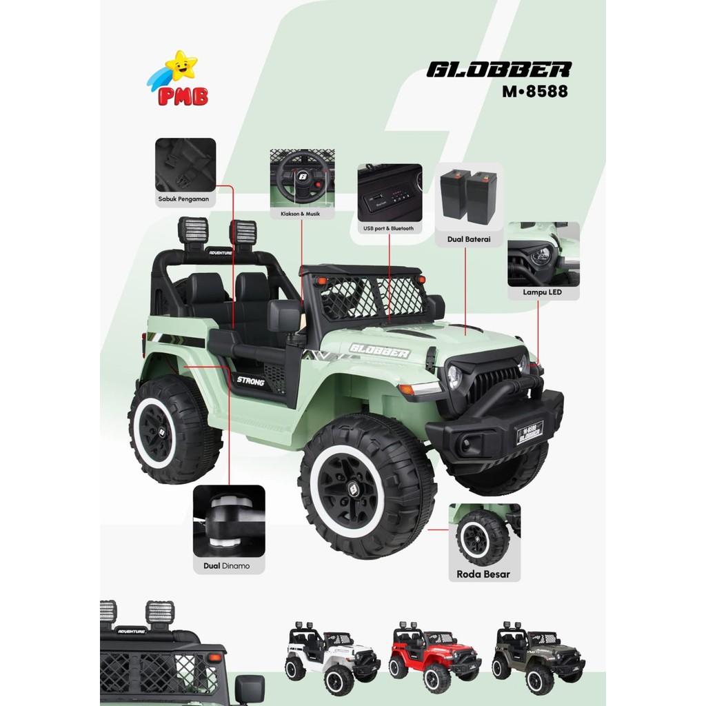 PROMO MOBIL AKI ANAK PMB GLOBBER M8588 M-8588 RODA BESAR -GOWESLAJU