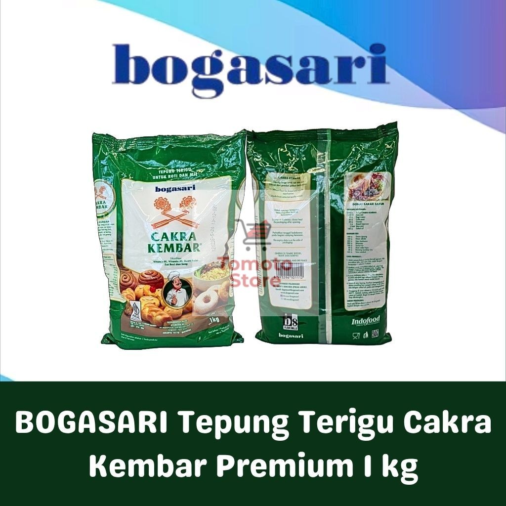 

✨ TOMOTOSTORE ✨ BOGASARI Tepung Terigu Cakra Kembar Premium 1 kg