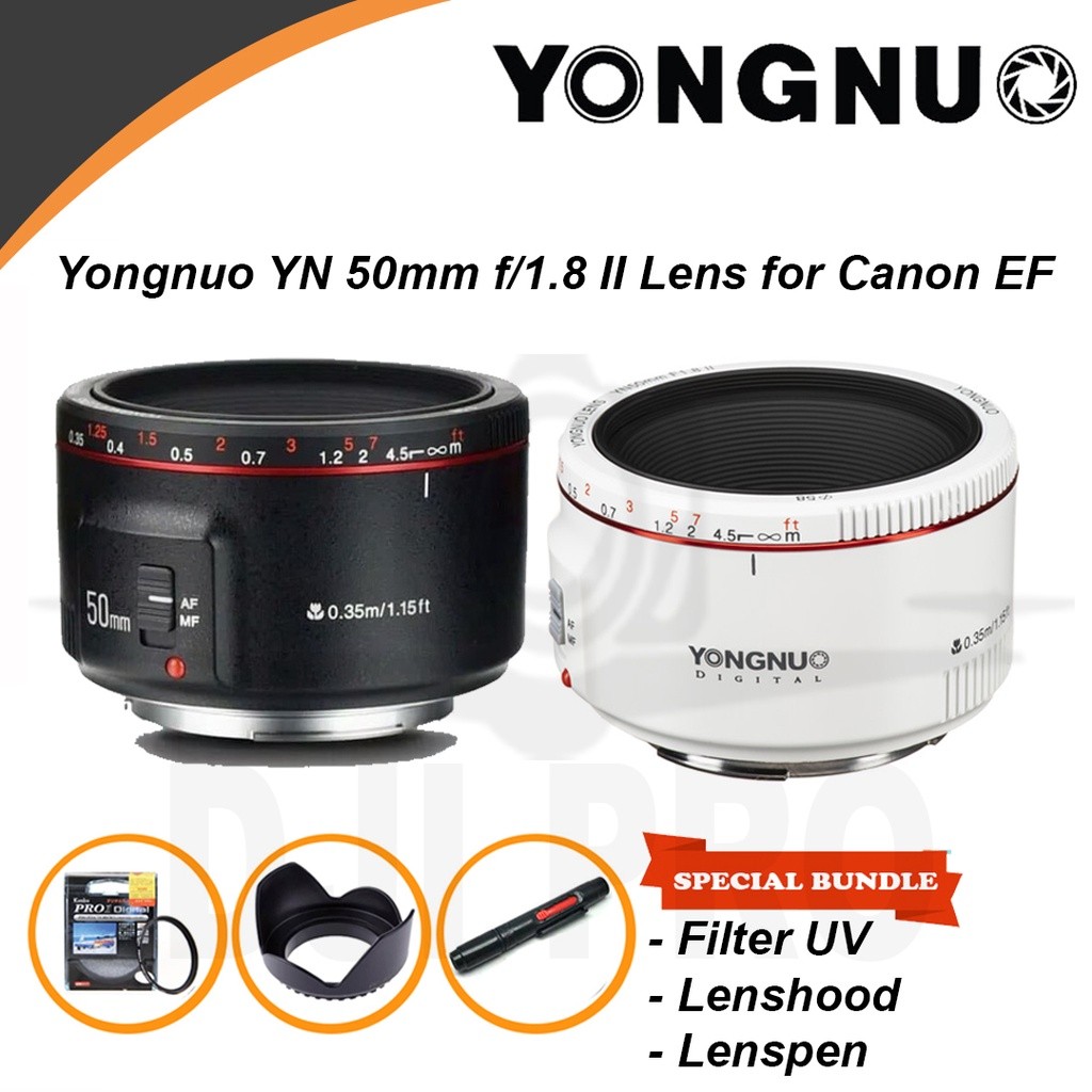 LENSA FIX YONGNUO CANON YN 50MM F1.8 MARK II - LENSA BOKEH