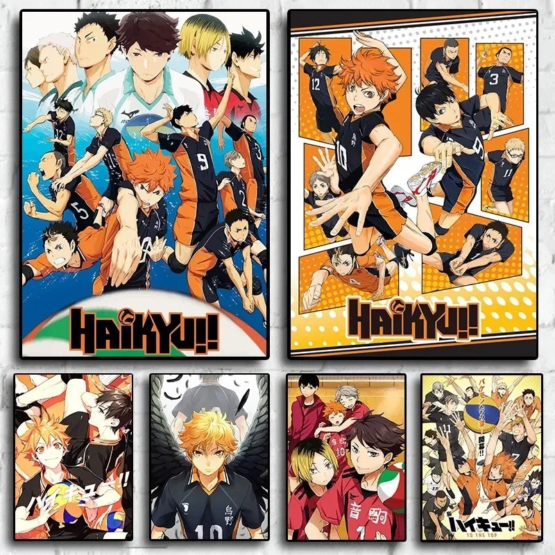 

Canvas Painting Haikyuu! Japan Cartoon Anime Characters Canvas Art Print Poster Ideal for Living Room Wall Decor Unique Manga Ar