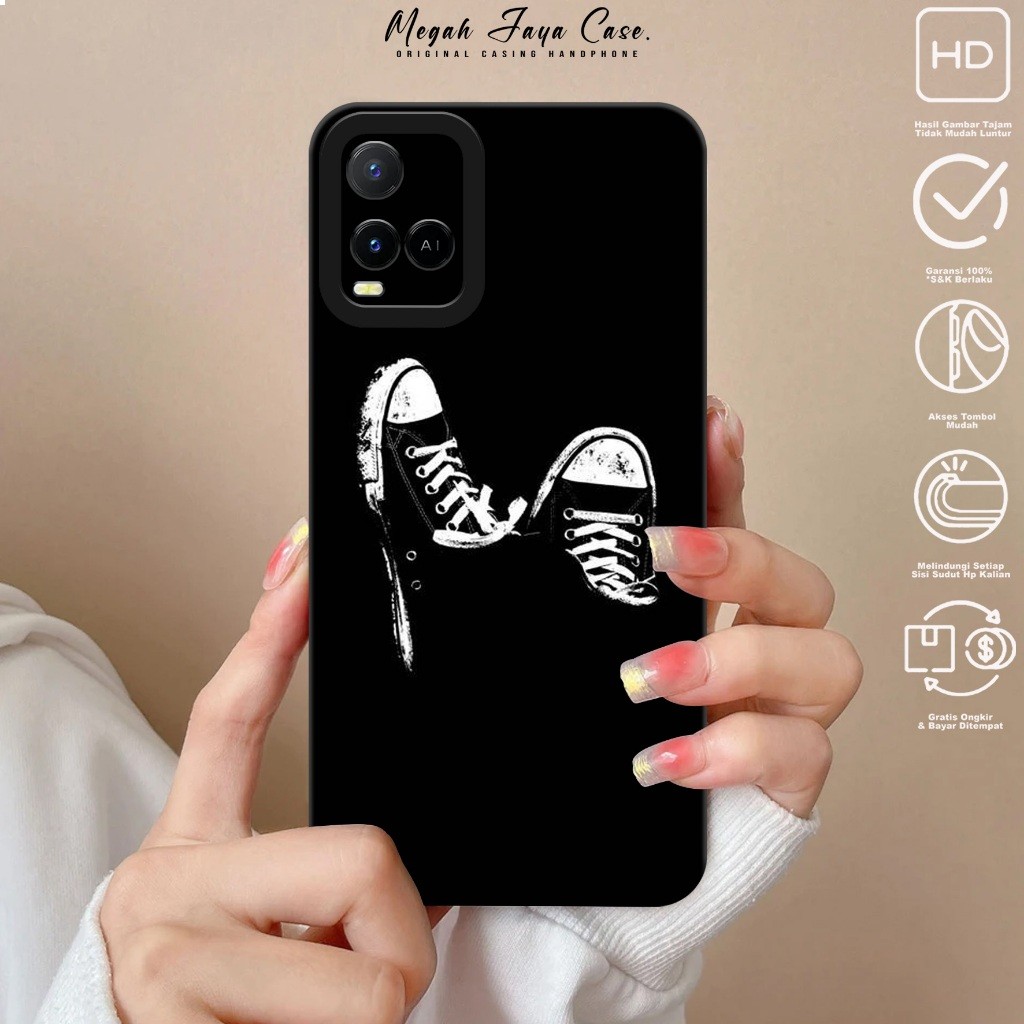 Case VIVO Y21 Y21S Y21T Y33S Y33T Y21A - Casing Hp VIVO Y21S Y21 Y21T Y21A Y33S Y33T  Motif BLCK - S