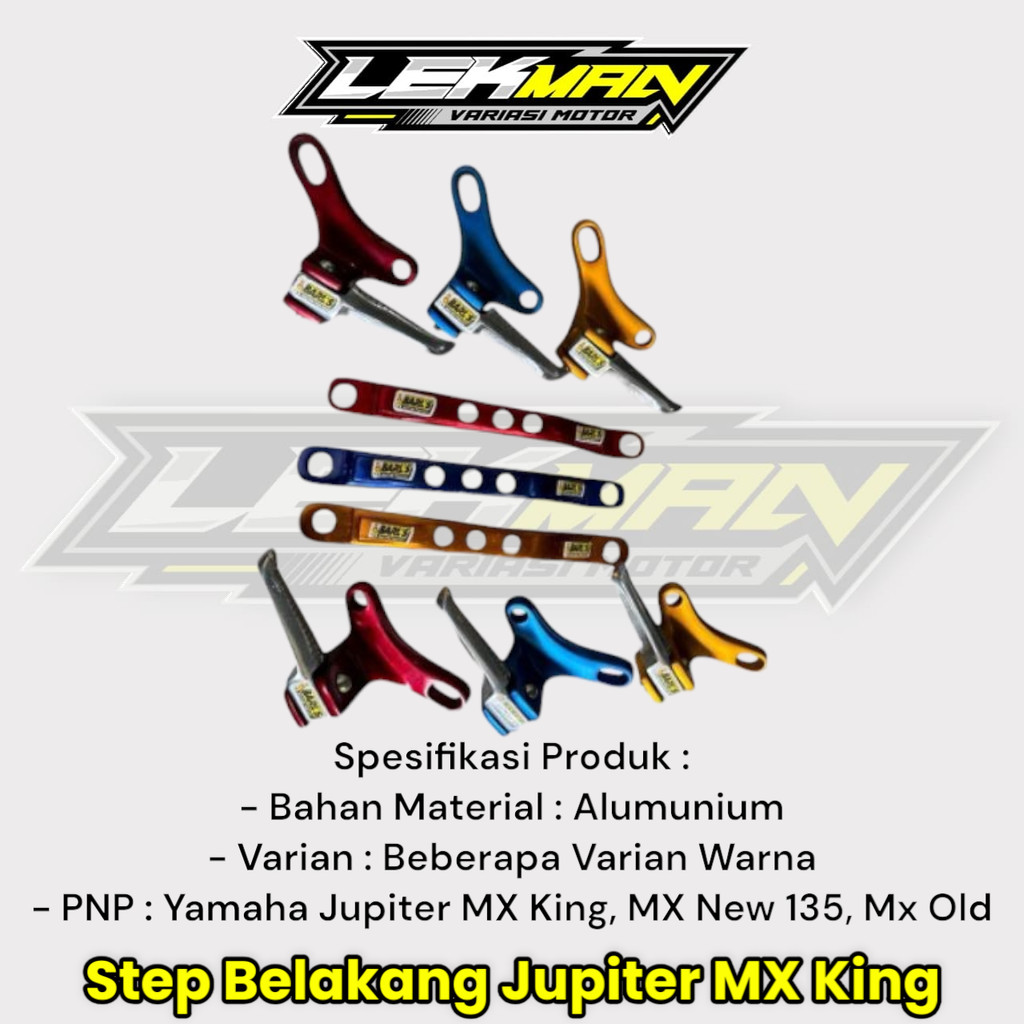 Step Belakang MX King Postep Belakang MX King Set Breket Knalpot Mx King