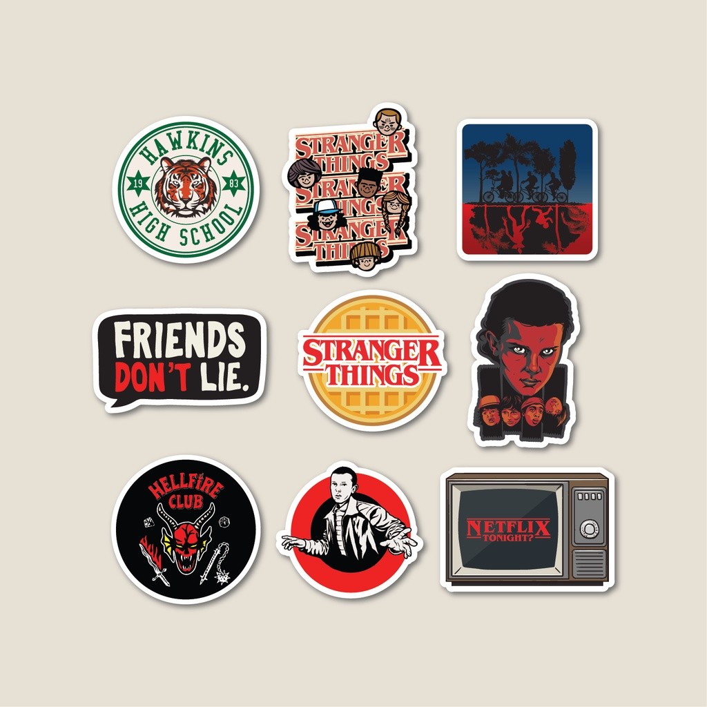 

Stiker Pack Stranger Things | Sticker Tumbler | Stiker Laptop Koper Helm