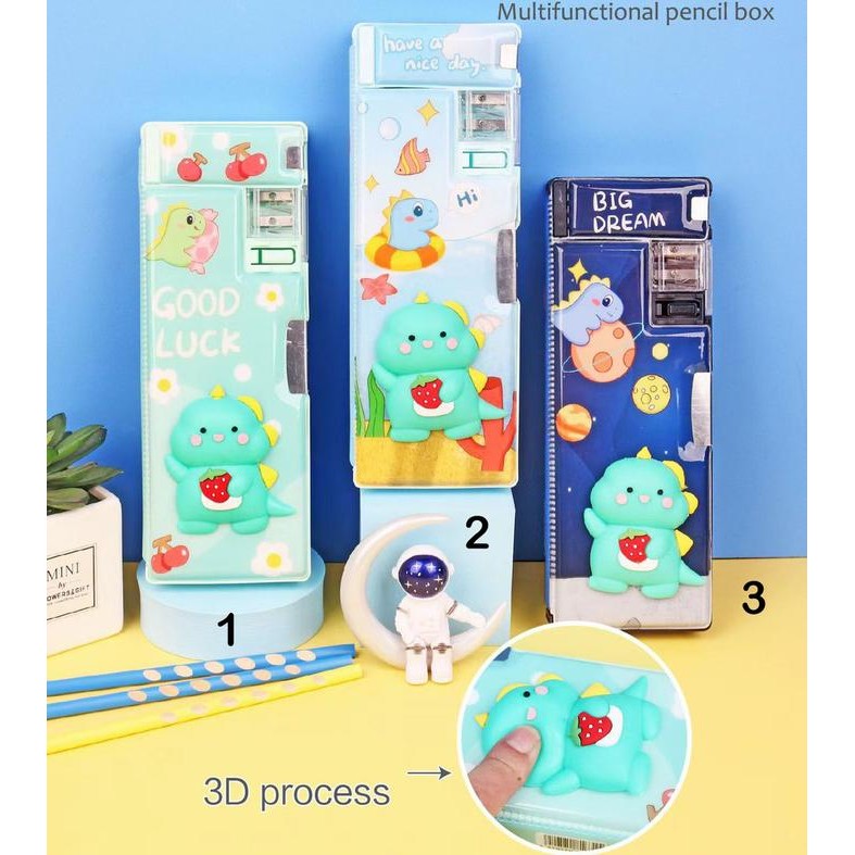 

[Promo] Kotak pensil 3D/kotak alat tulis/kotak pensil anak/pencil case - Dinosaurus, 1