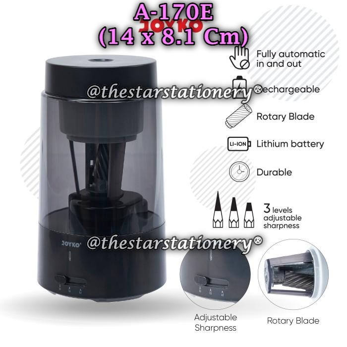 

(1 Biji) GROSIR Rautan Meja Electric JOYKO A-170E Sharpener Serutan Elektrik Joyko A-170E (1 Biji)