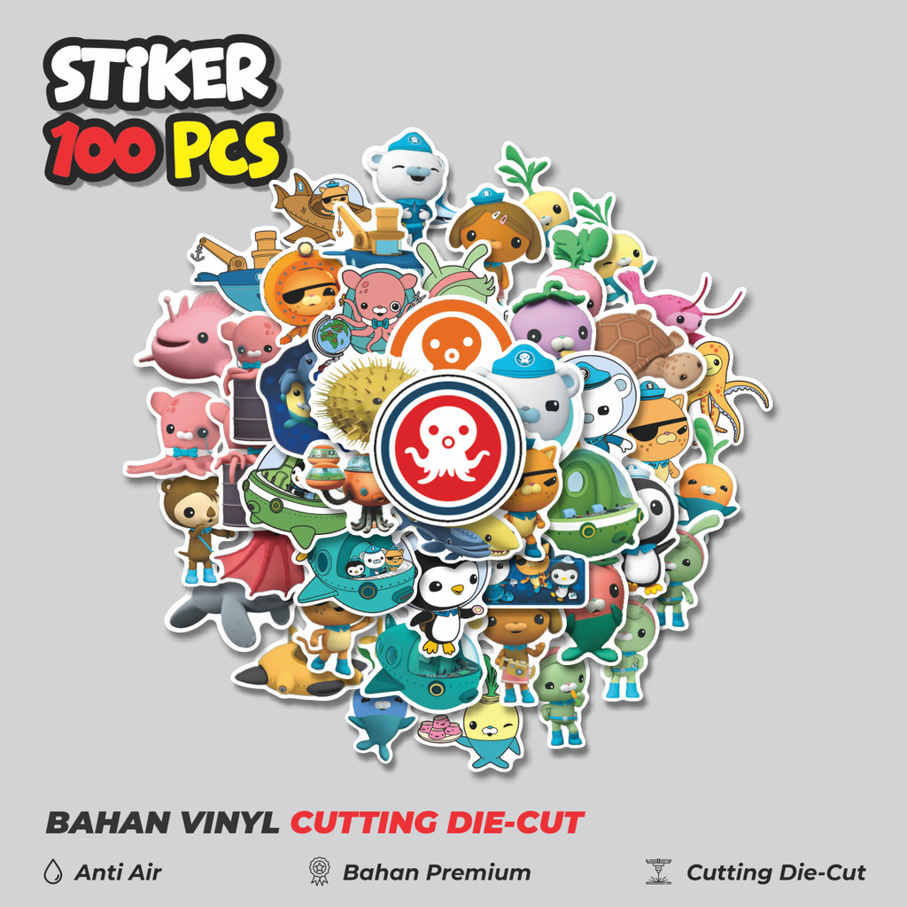 

Terbaru! 50 pcs Stiker Kartun Octonauts Dekorasi Lucu Kreatif untuk Notebook, Skateboard, HP
