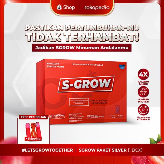 S-GROW SUPLEMEN MENINGGIKAN BADAN Untuk Dewasa - 5 SACHET S-GROW
