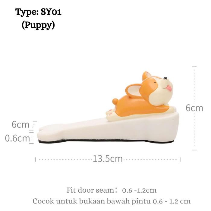KOKOMI Door Stopper Yuma Bentuk Lucu Ganjalan Pintu Penahan Karet Pengganjal Ganjal Pintu Door Stopp