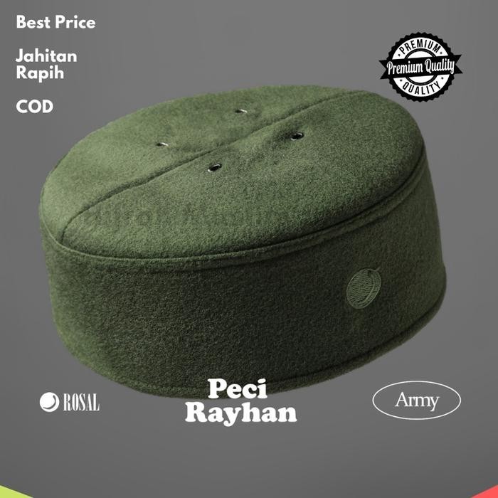 Peci Kopiah MALAYSIA Motif Terompah,Kembang,Wajik Nuzli Haji Alay Alai - army