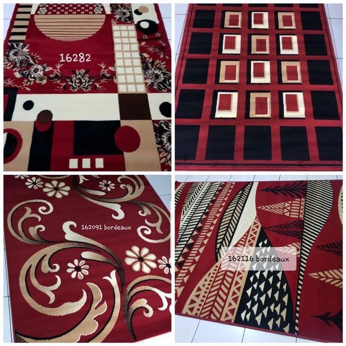 karpet permadani kode 16282 warna bordeaux 160x210