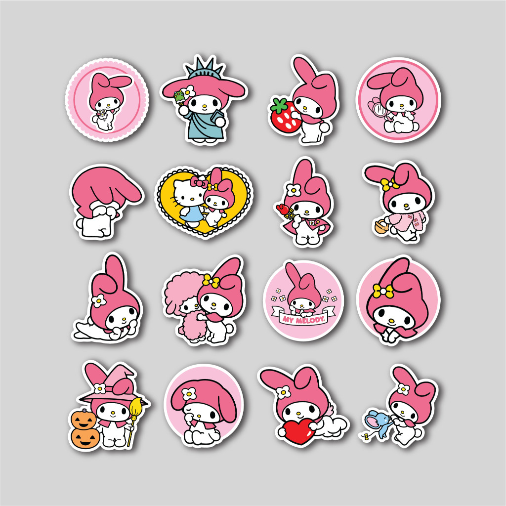 

Sticker Pack My Melody Sanrio | Sticker Tumblr | Stiker Laptop Koper Helm