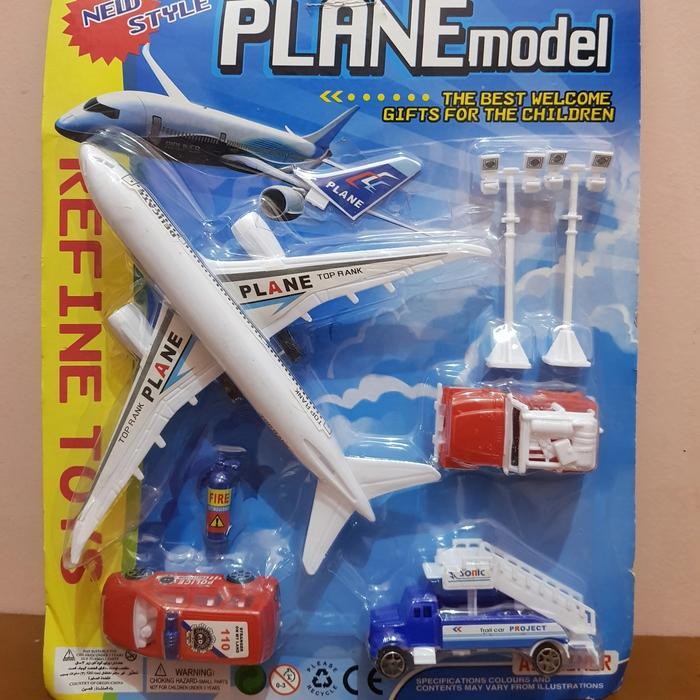 MAXX Mainan Set Kendaraan Pesawat Bandara - Mainan Transportasi Bandara