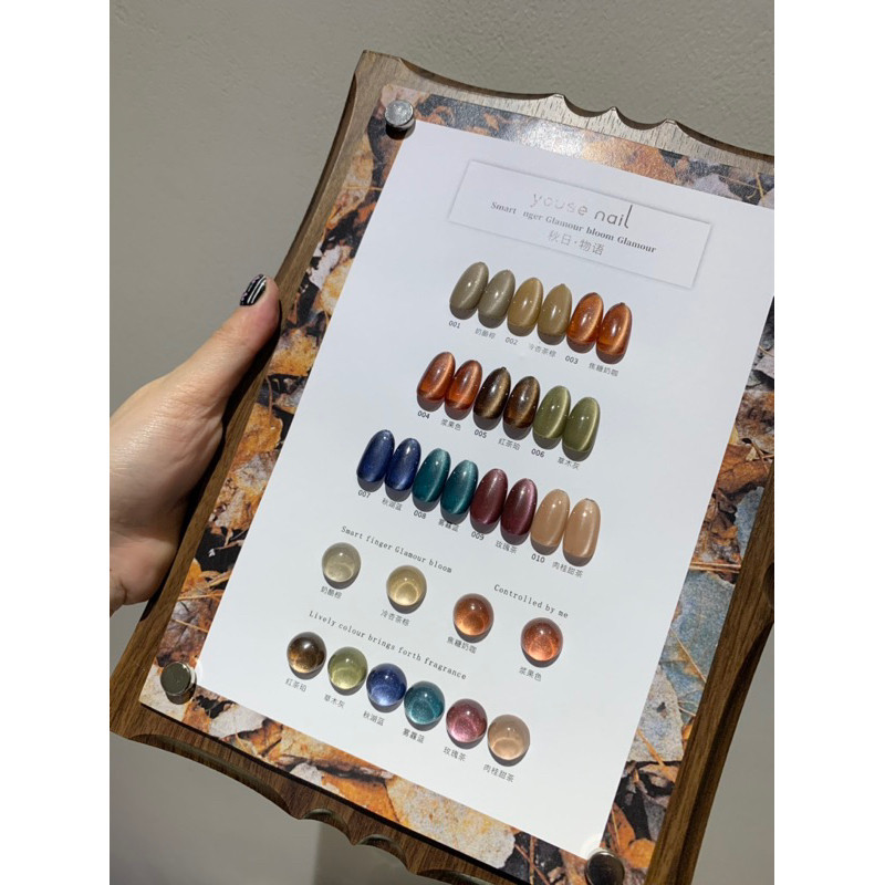 YOUSE YS-02 AUTUMN CAT EYE SERIES FREE NAIL FRAME ISI 10 WARNA PER SET