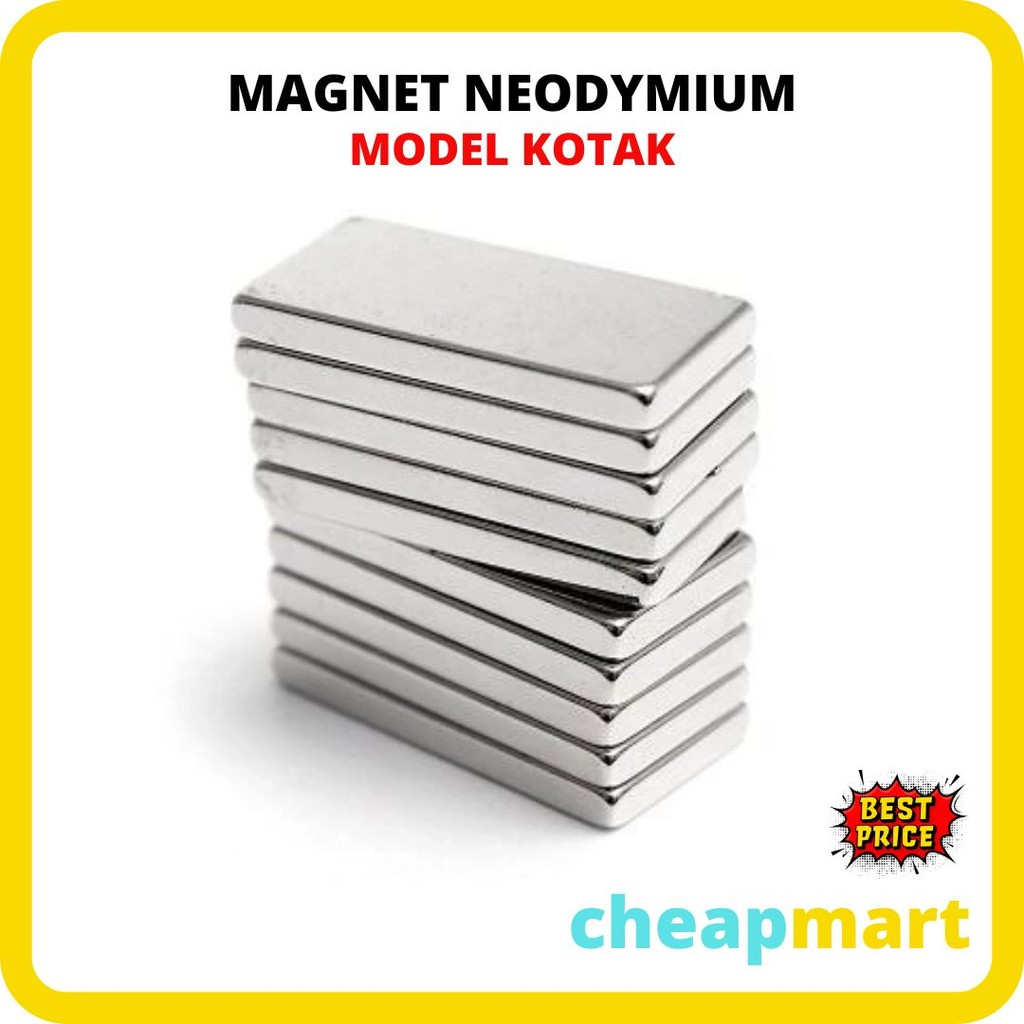 [KOTAK/PERSEGI] Magnet Neodymium super kuat strong magnet model kotak